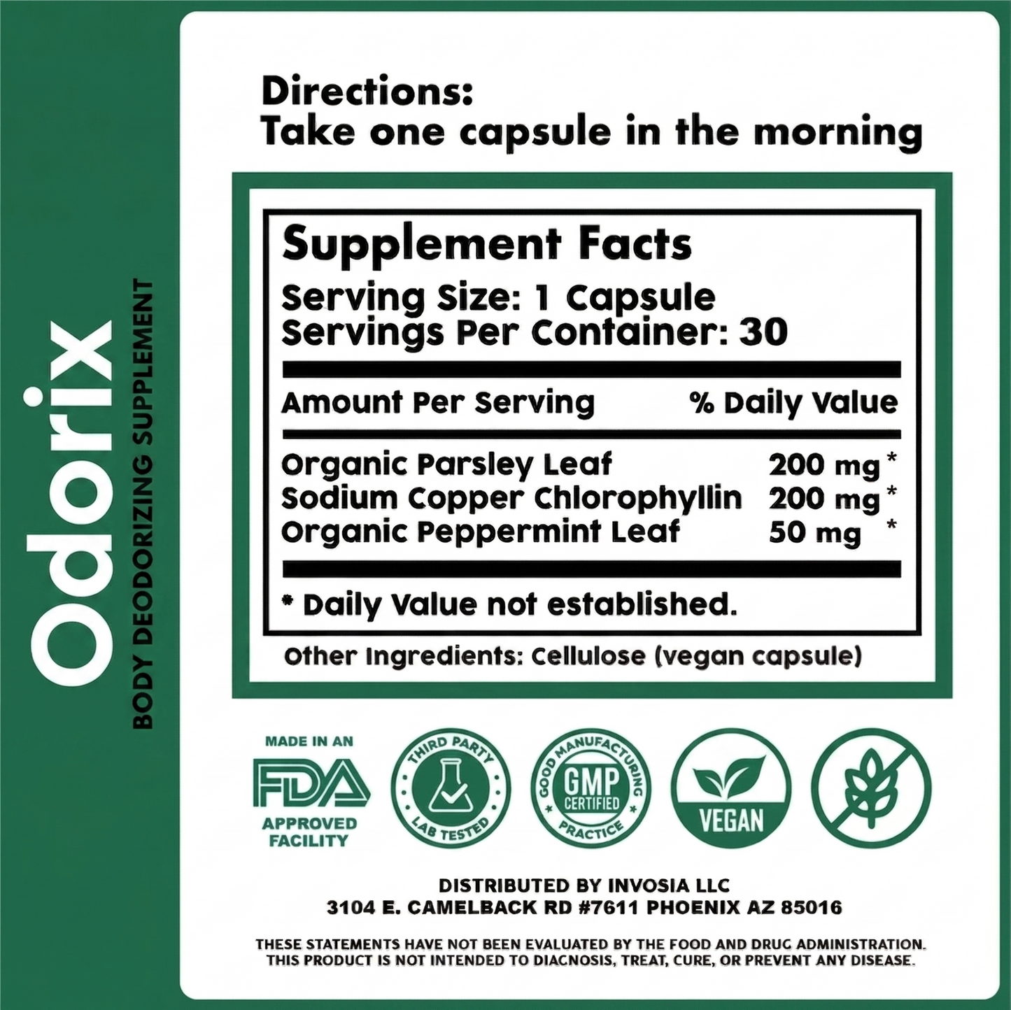 Odorix™ Total Body Internal Deodorizer